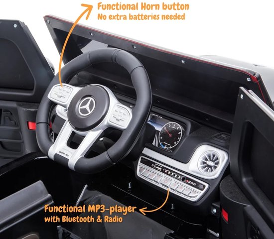 Mercedes-Benz G63 AMG | Elektrische Kinderauto - met Afstandsbediening - Zwart - Afbeelding 8