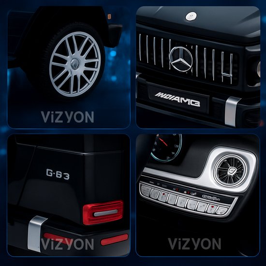 Mercedes-Benz G63 AMG | Elektrische Kinderauto - met Afstandsbediening - Zwart - Afbeelding 6